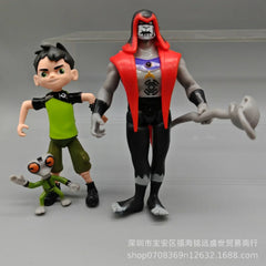 9 Pcs/Set Ben 10 3-12 Figure Ben Tennyson Ben Four Arms Grey Matter Heatblast Model Ornaments Anime Figures Doll Kids Toys Gifts