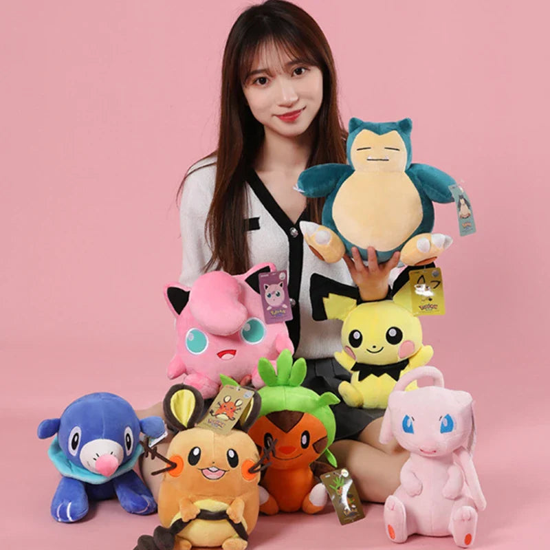 Soft plush Gengar and Pikachu cartoon dolls from DUODUOBAO, 25-45cm, featuring colorful, cuddly Pokemon plush toys.