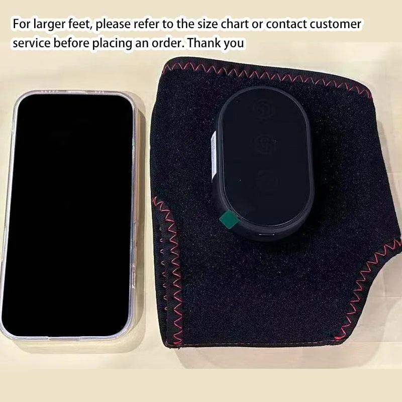 Showlu Fashion Store HAOYUNMA Electric Heated Foot Massager with USB fabric warmer, two-pack, soft fabric cover, and heating elements.