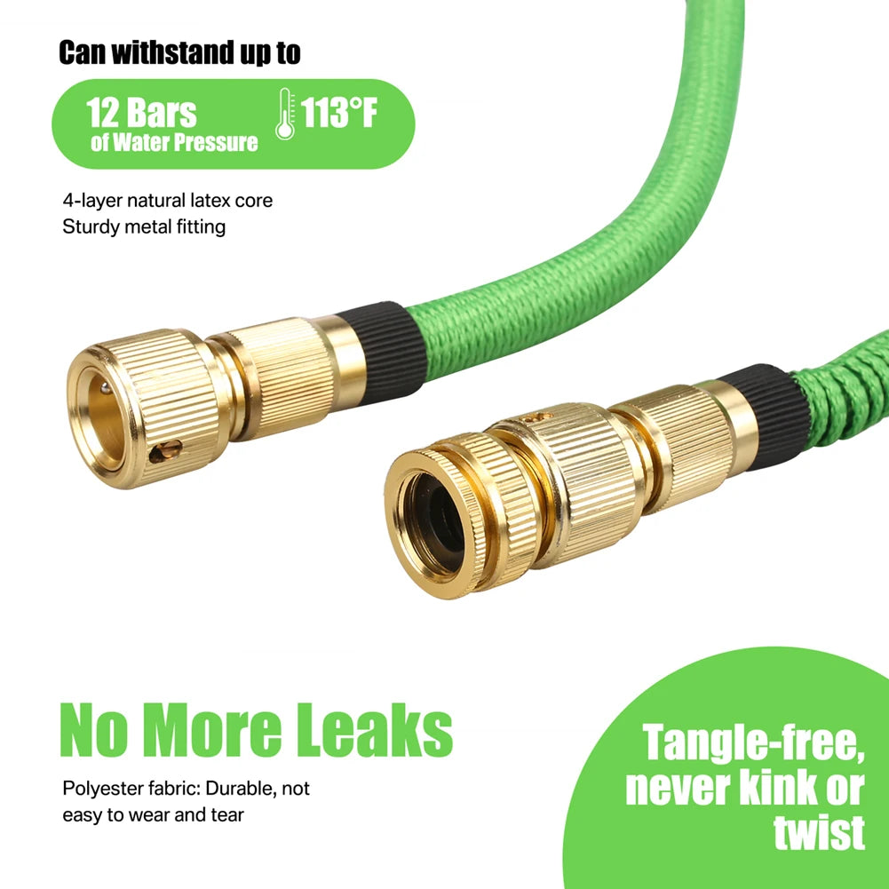 Showlu Smart General 50ft high-pressure washer hose coiled with connectors visible, ideal for outdoor cleaning tasks.