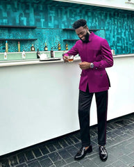 Fashion Utility Wedding Men Suit Business Tailor-Made Party Tuxedo 2 Pieces Groom Wear Coat Pants Party Singer Groom Customized