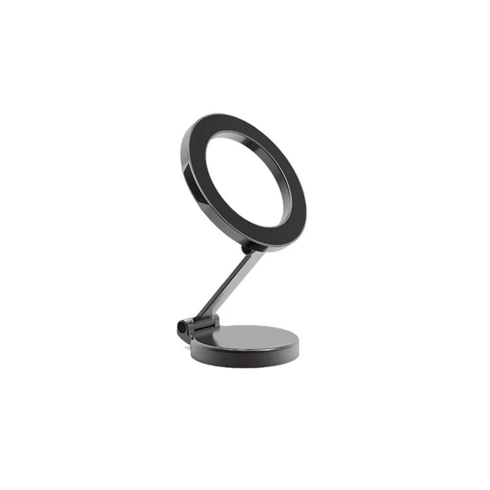 SHOWLU MagSafe Car Phone Holder attached to a car dashboard, 1080-degree rotation for iPhone 14 and 13 compatibility.