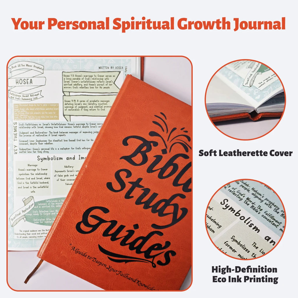 Showlu PU leather Bible study notebook with 66 pages, daily prayer journal, featuring a sleek black cover and gold embossed details.