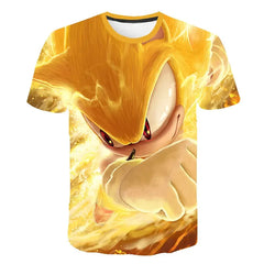 T-shirt 2025 Children's Clothes Sonic 3D for Kids Boys and Girls Cartoon Printing Animation Cosplay Clothing Accessories