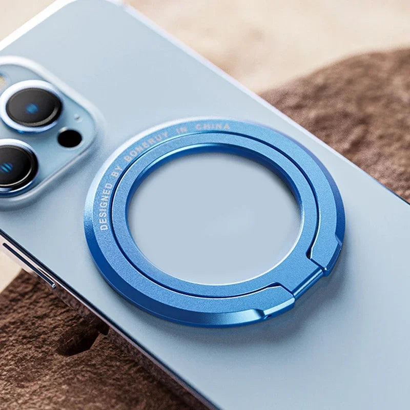 Magnetic Foldable Ring Holder and Removable Grip for MagSafe iPhone