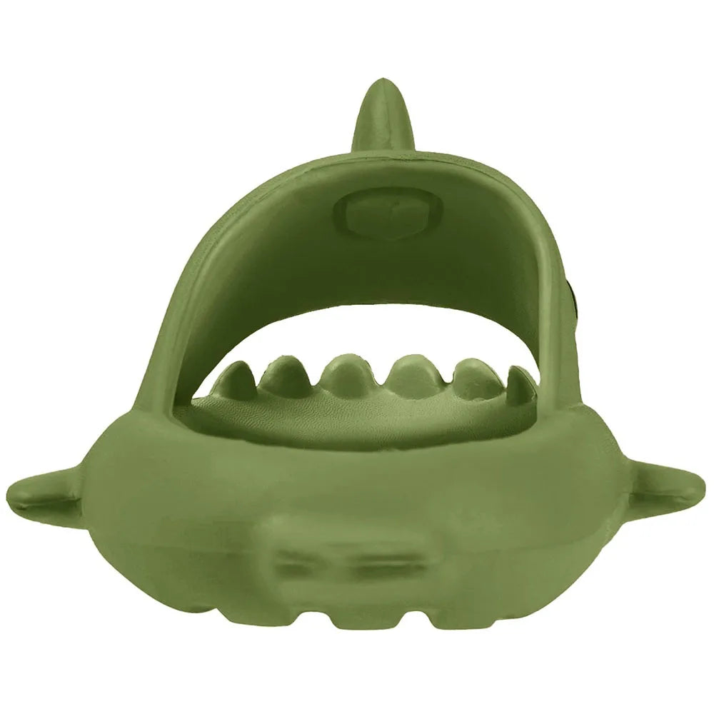 Kidmi Shark Cloud Slippers by SHOWLU FASHION, cute EVA beach slides featuring shark design for kids and adults, ideal for summer.