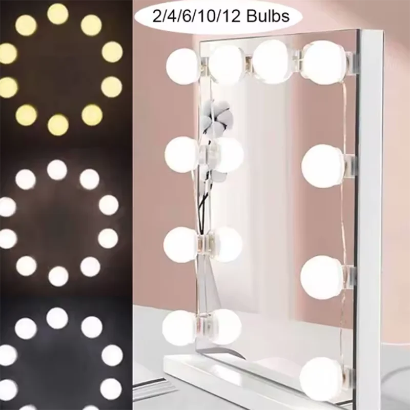 Showlu Smart General LED vanity mirror light with USB, dimmable wall-mounted makeup lamp, featuring bright adjustable LED illumination.