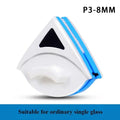 Showlu Smart General magnetic double-sided window glass cleaner tool with dual scrubbing surfaces on clear glass.