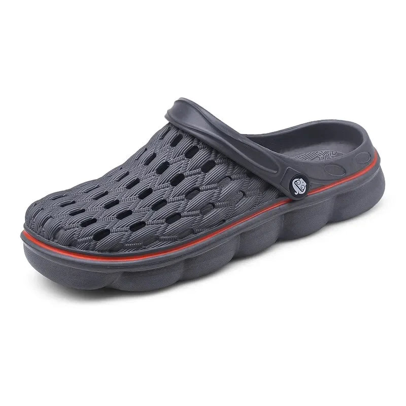 Men's soft EVA outdoor sandals with slip-on design, suitable for beach, garden, and summer hiking activities.