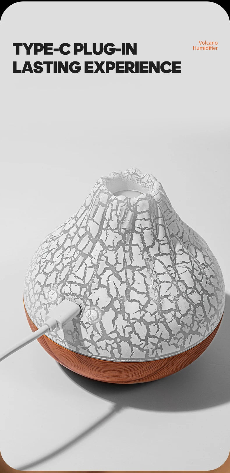 Showlu Smart Kinscoter 300ml ultrasonic humidifier with water tank and mist outlet, designed for home humidity control.