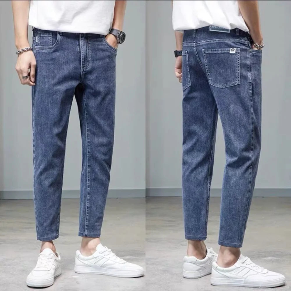 Comfortable Stylish Trendy Luxury Men's Jeans 2023 Summer Blue Cowboy Classic Jeans Casual Stretch Luxury Denim Pants for Men