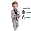 Children's pink spring dress suit with jacket and pants for boys, ideal for birthday parties and photography, by Showlu Fashion.