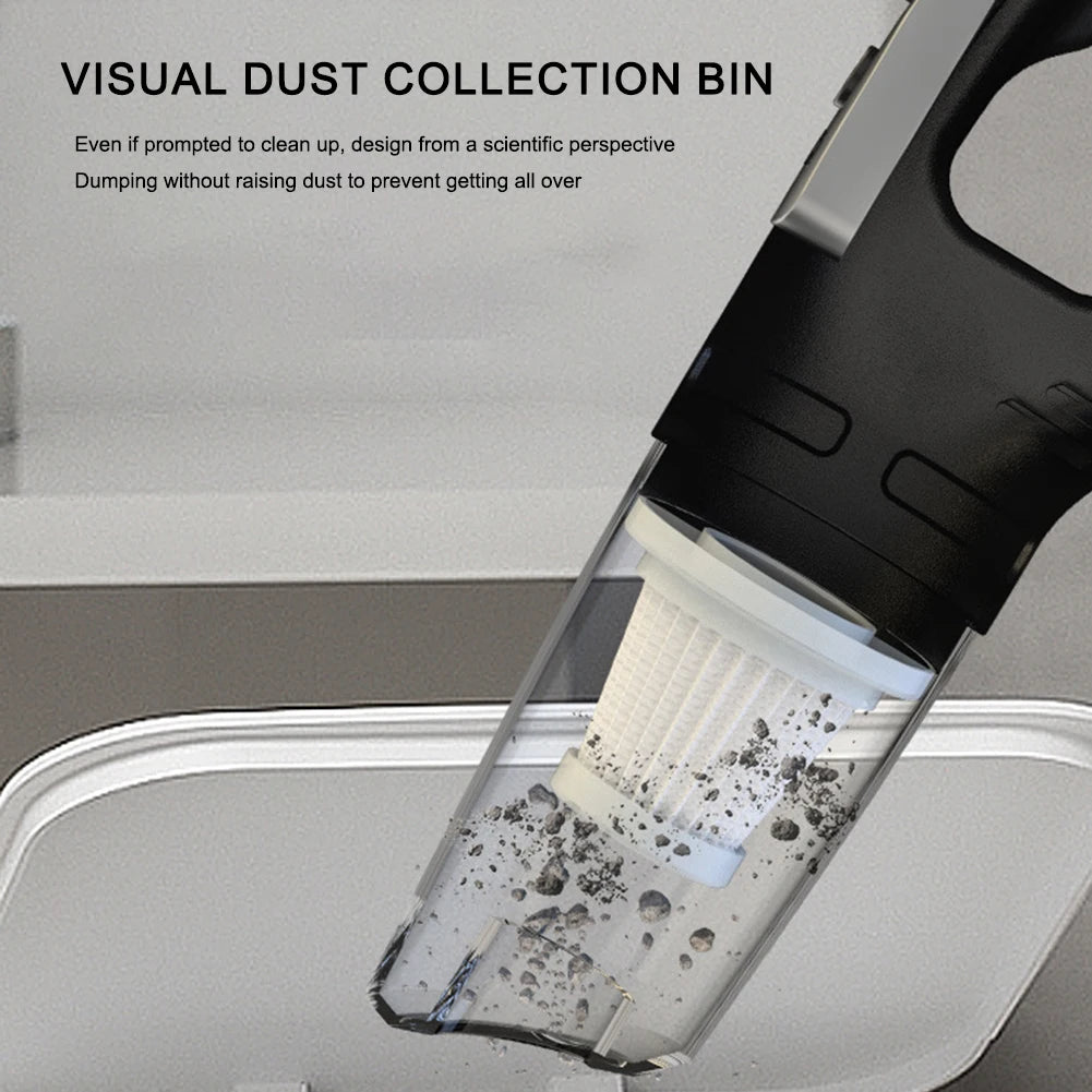 Showlu Smart General mini car vacuum cleaner with a compact design and handheld nozzle for cleaning car interiors.