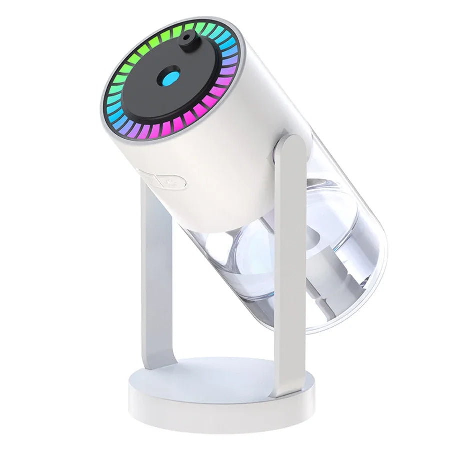 280ml Air Humidifier Desktop Humidifier with Projector & Light Adjustable Angle Cool Mist Humidifier Auto Off for Home Office
