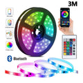 Flexible 5-meter WiFi RGB LED strip light by Showlu Smart General, showing colorful illuminated tape for decorative lighting.