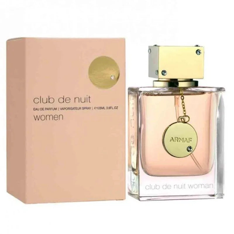 Armaf Club De Nuit 2-piece set featuring woody Eau de Parfum spray bottles, including a 105ml bottle with sleek packaging.