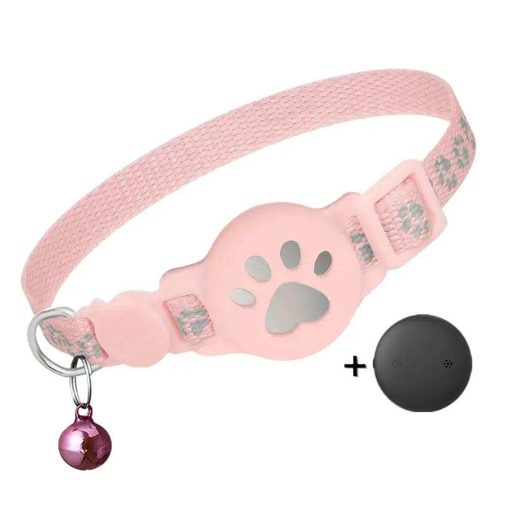 Showlu Waterproof Smart GPS Cat Collar with reflective material and anti-lost tracker for secure pet identification.