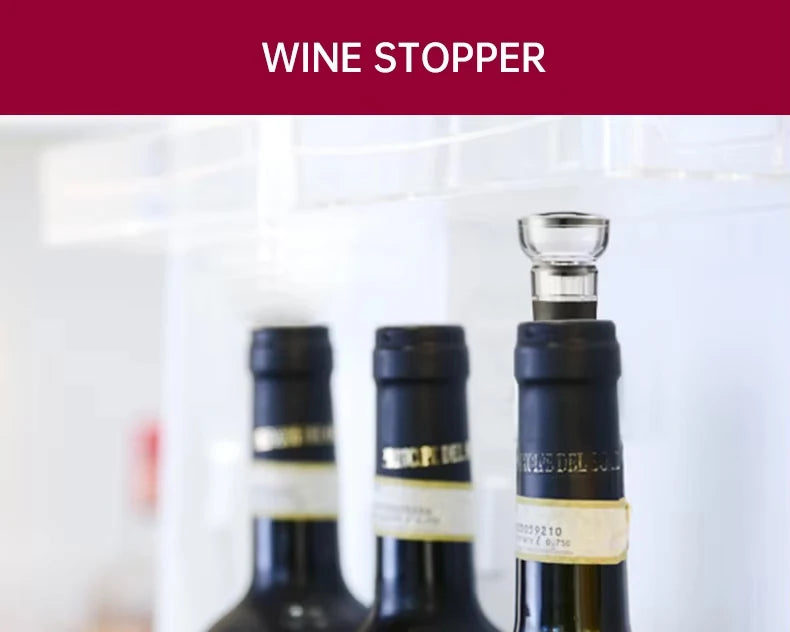 Showlu Smart General electric wine bottle opener set with sleek black design and foil cutter for effortless wine opening.