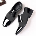 Men's UXST Oxford business shoes by Showlu Fashion, luxury PU leather, square toe dress flats, sleek and formal for professional wear.