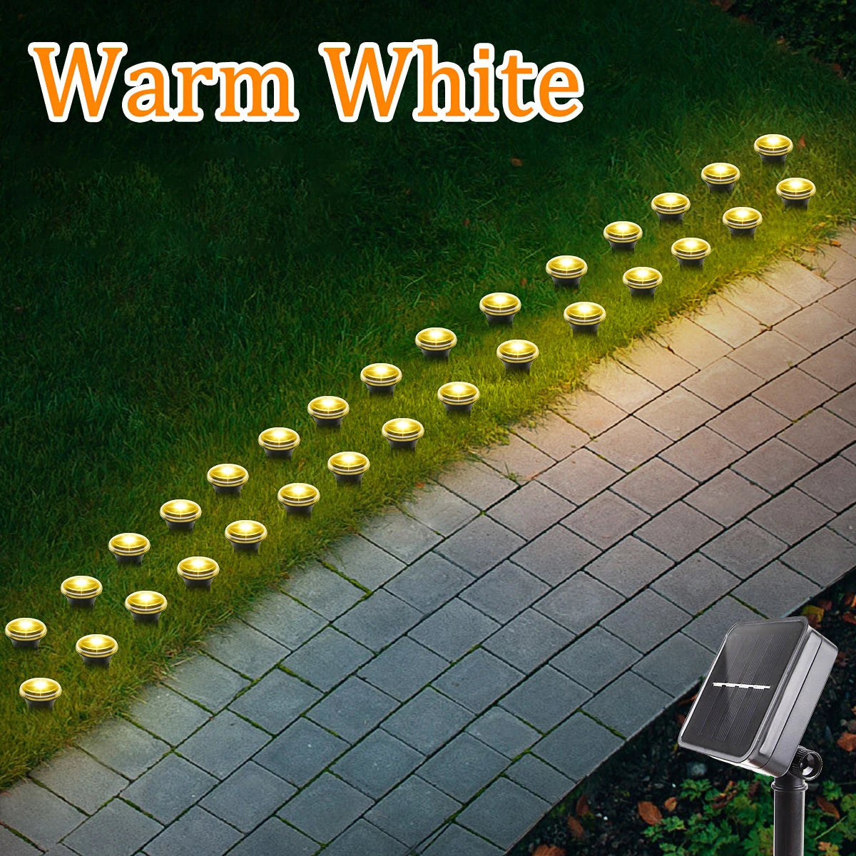 Solar LED garden pathway lights with 8 lighting modes, outdoor decorative lighting by Showlu Fashion Store.