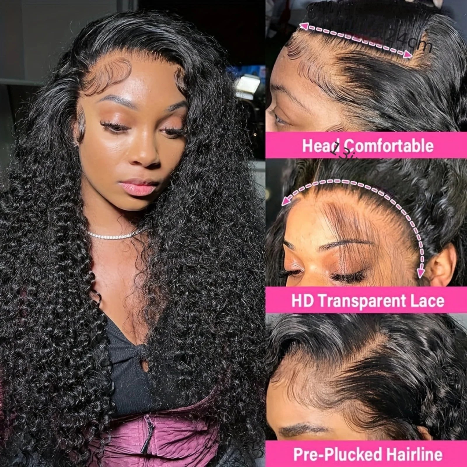 13x4 Burmese Curly Deep Wave Curly Human Hair Wig Glueless Wet and Wavy Lace Front Human Hair Wigs For Woman on Clearance Sale