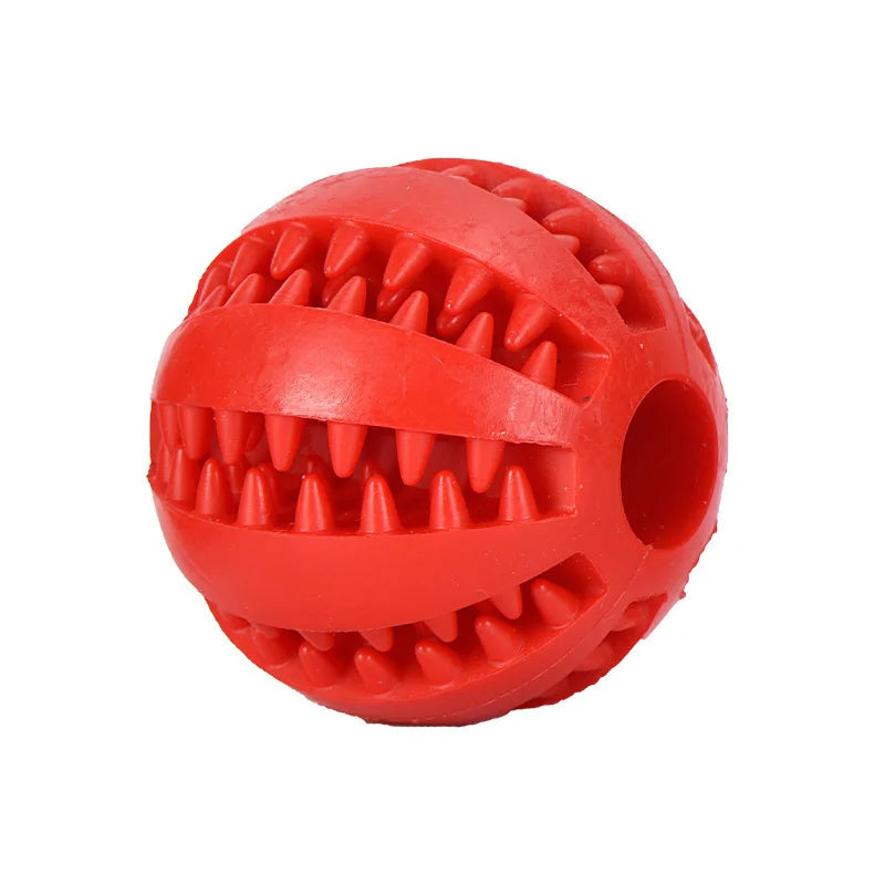 Showlu Smart General interactive rubber dog chew ball with treat dispensing, designed for puppy training and teeth cleaning.