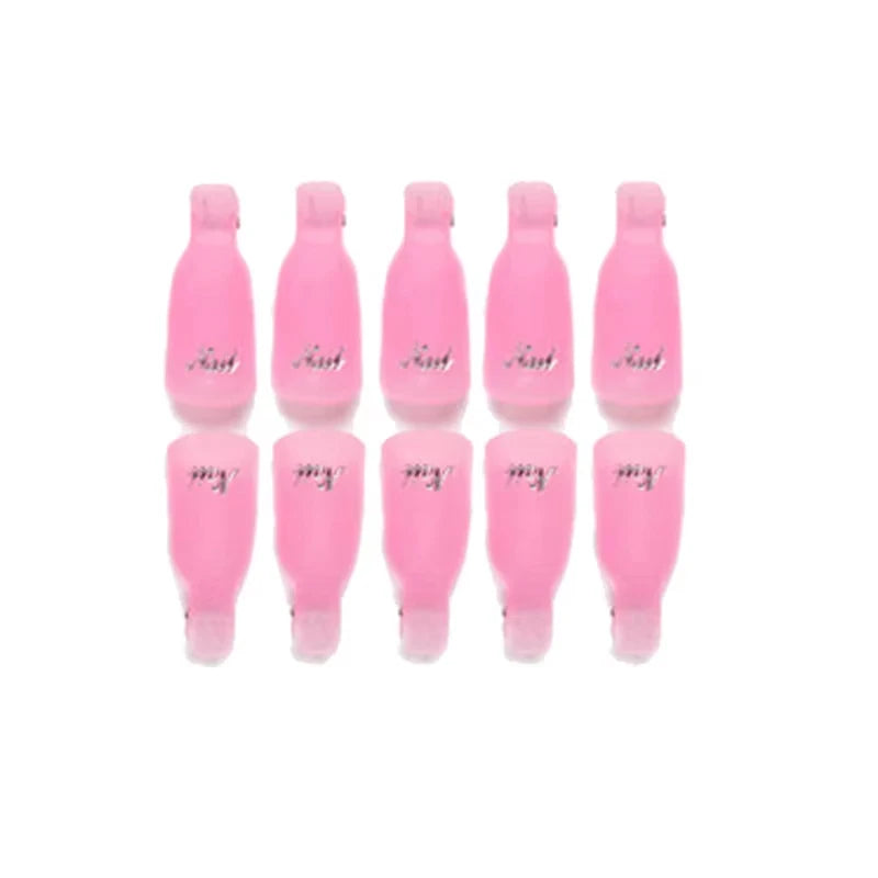 Showlu Smart General nail polish remover clips holding cotton pads for easy, mess-free nail polish removal.