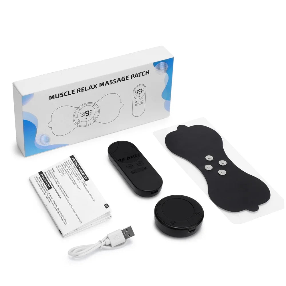 Showlu Fashion Store LZJV Electric EMS Muscle Stimulator USB rechargeable body massager with adjustable pads for muscle relief