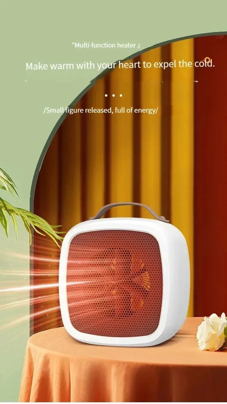 Showlu Smart General Mini 500W portable fan heater with adjustable controls and compact design, ideal for small spaces.