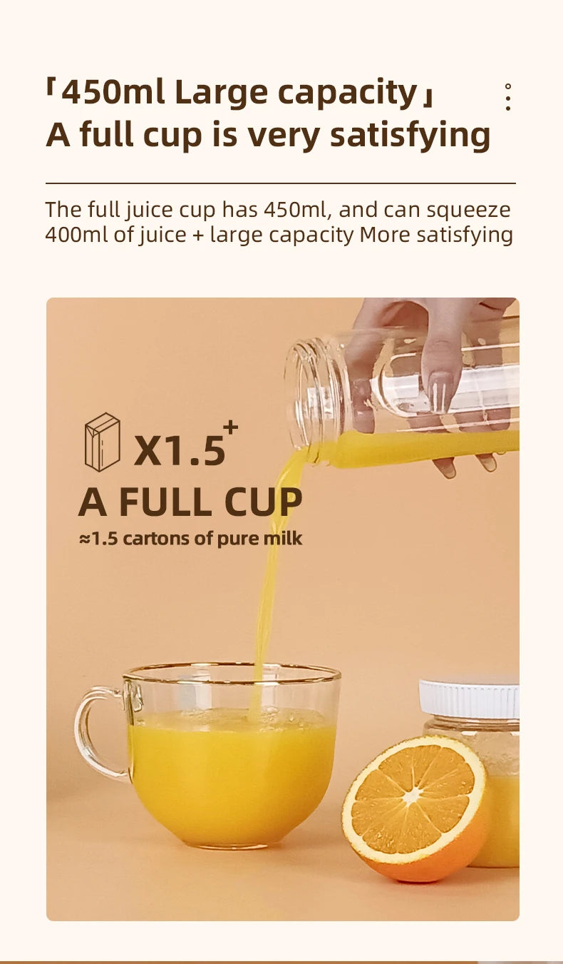 Portable Showlu Smart General USB Blender with 500ML capacity, compact design, and sleek black finish.