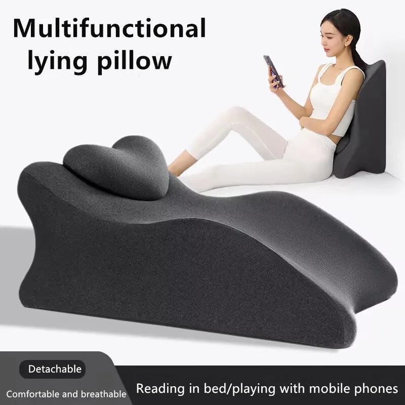 Showlu Memory Foam Prone Sleeping Pillow with ergonomic design, ideal for comfortable prone sleeping and neck support.