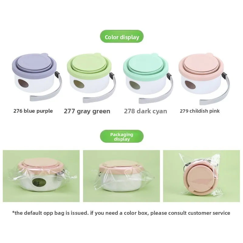 Showlu 3-in-1 portable dog water bottle with leak-proof travel food bowl, compact design for pet hydration on the go