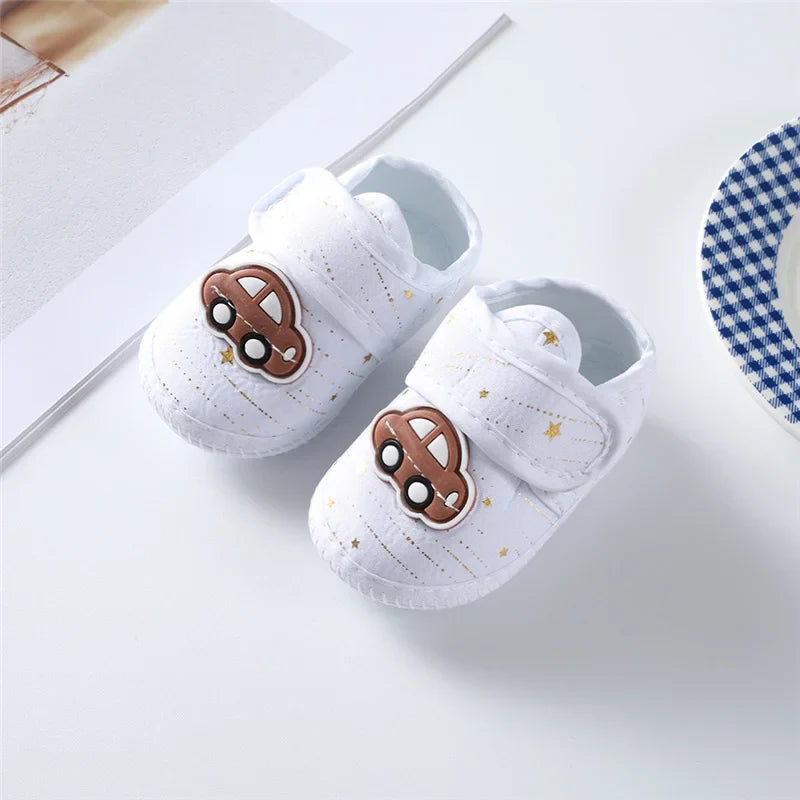 Soft cotton baby first walkers shoes for boys and girls, designed for newborns, from SHOWLU FASHION STORE.