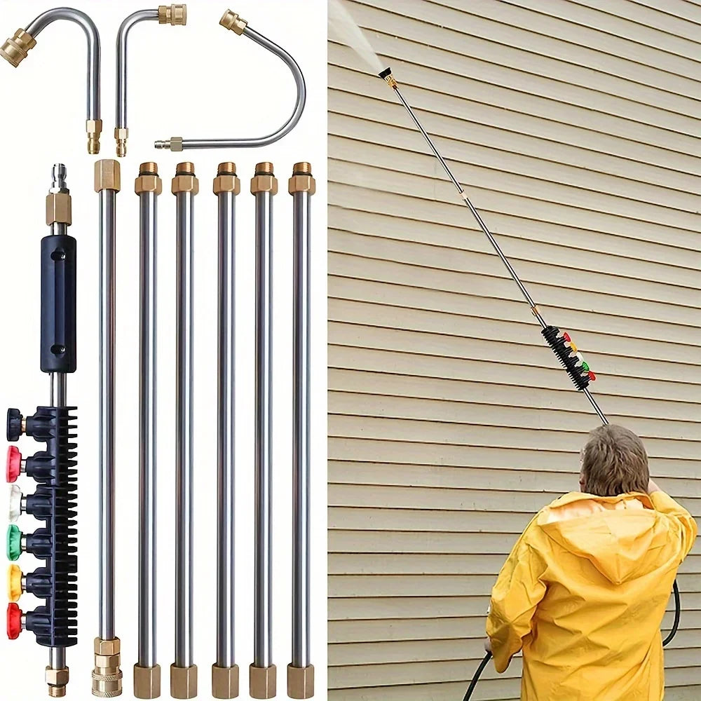 Showlu Smart General pressure washer quick-connect adapter set with multiple fittings for easy hose attachment and removal.