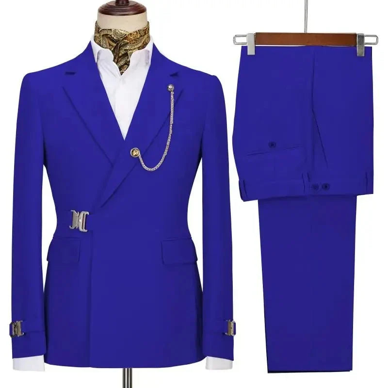 Men's slim fit Italian suit by SHOWLU FASHION STORE featuring a notched lapel tuxedo for formal occasions.