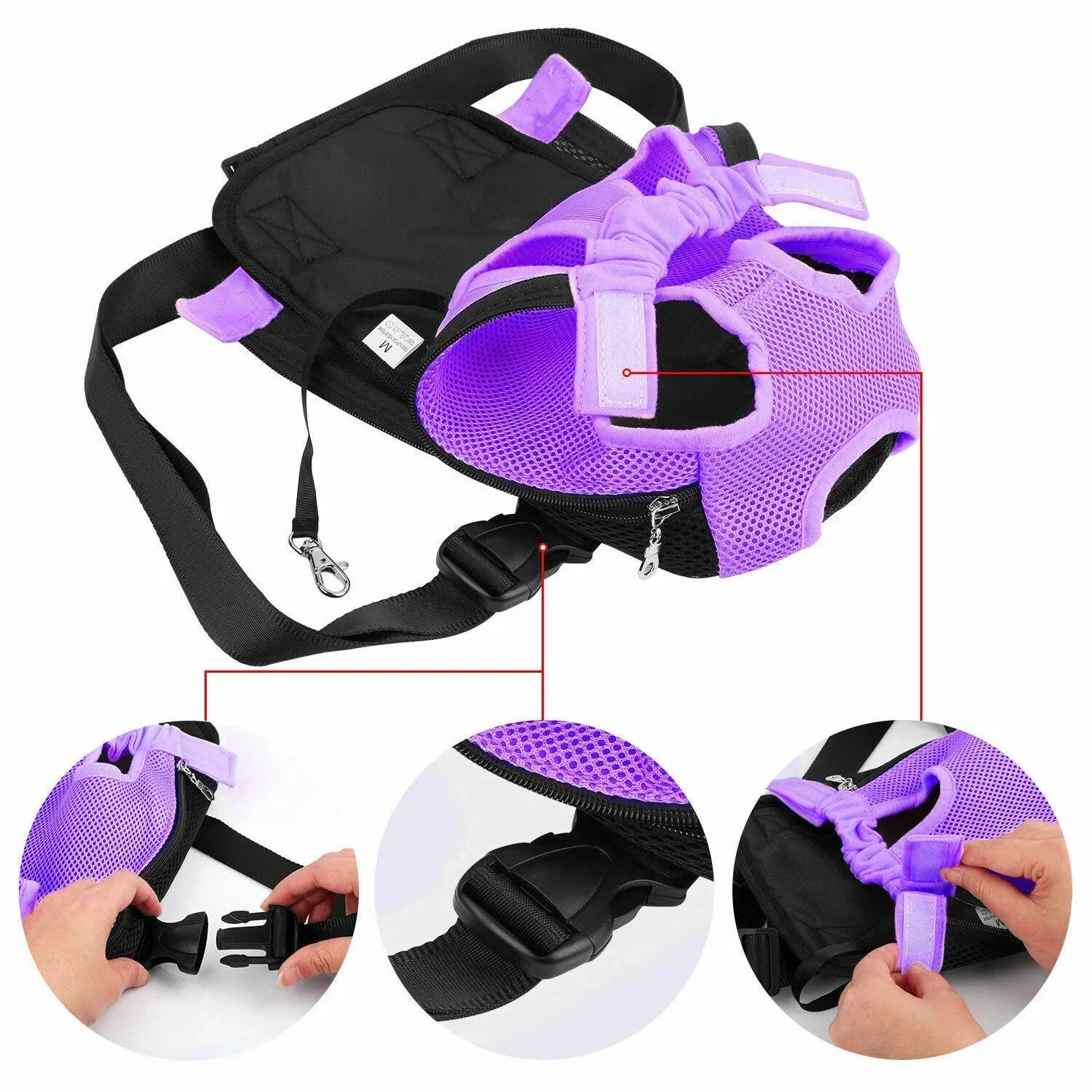 Showlu adjustable mesh pet carrier backpack for cats and dogs, breathable design with comfortable straps for easy carrying.