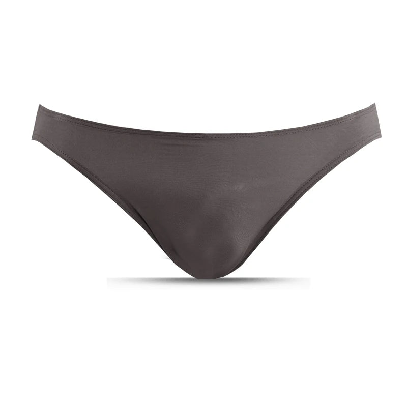 Showlu Men's modal briefs with low waist U-convex design, stretch fabric, and comfortable fit, ideal for everyday wear.