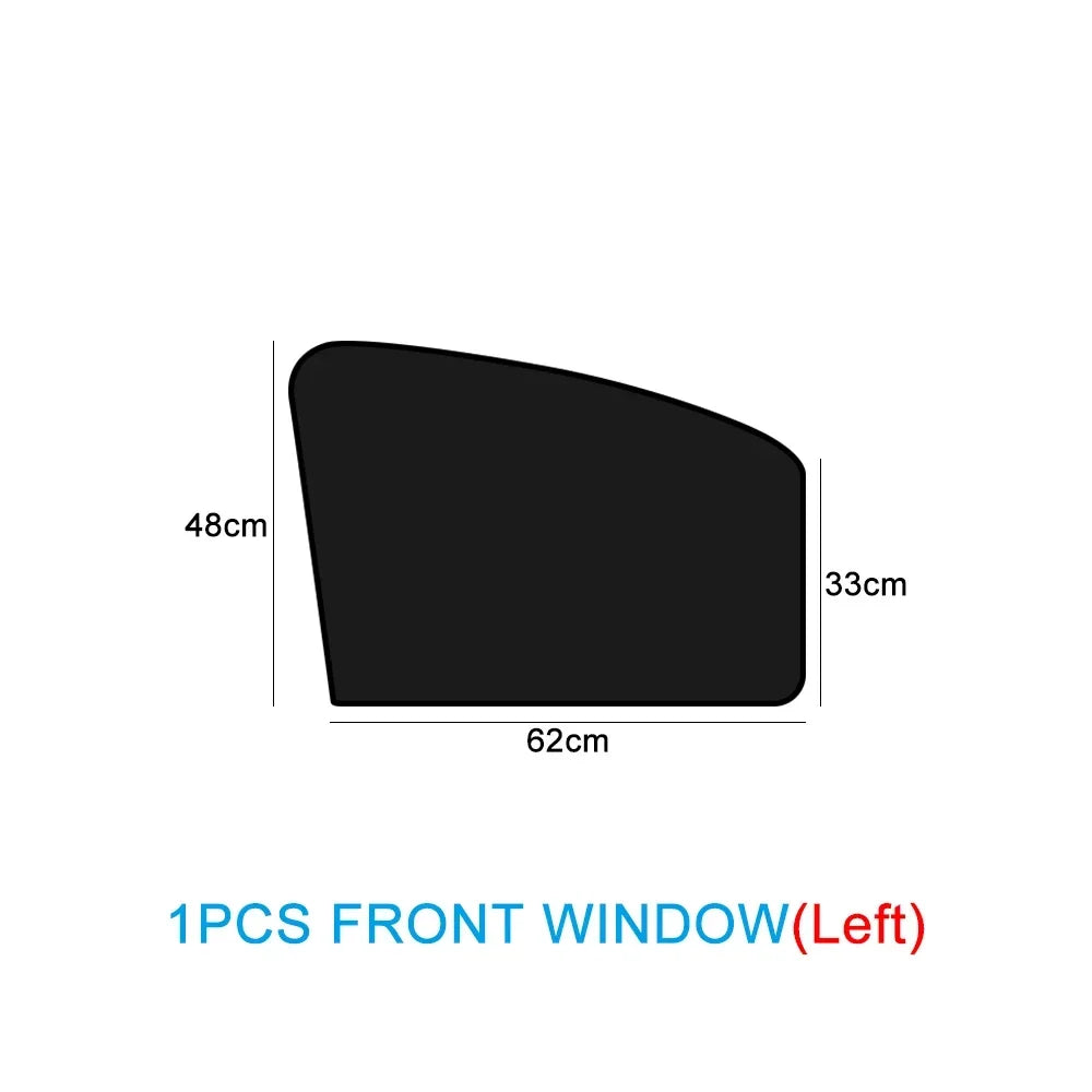 Showlu Smart General magnetic car sunshade blocking sunlight from car windows, with easy installation and durable design.