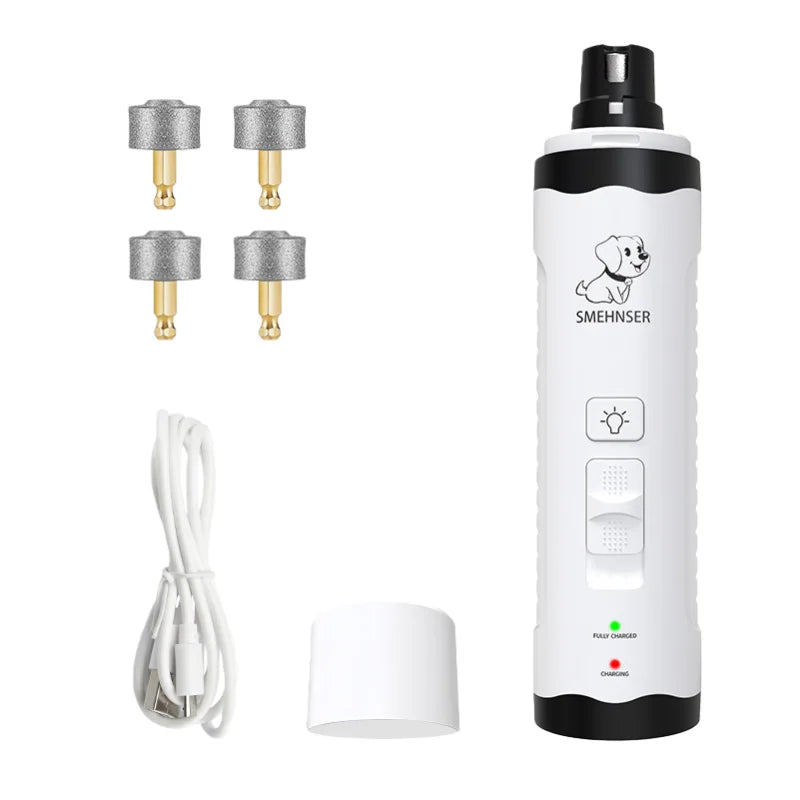 Showlu Fashion Store pet nail grinder with a sleek design, ideal for trimming cats and dogs' nails safely and comfortably.