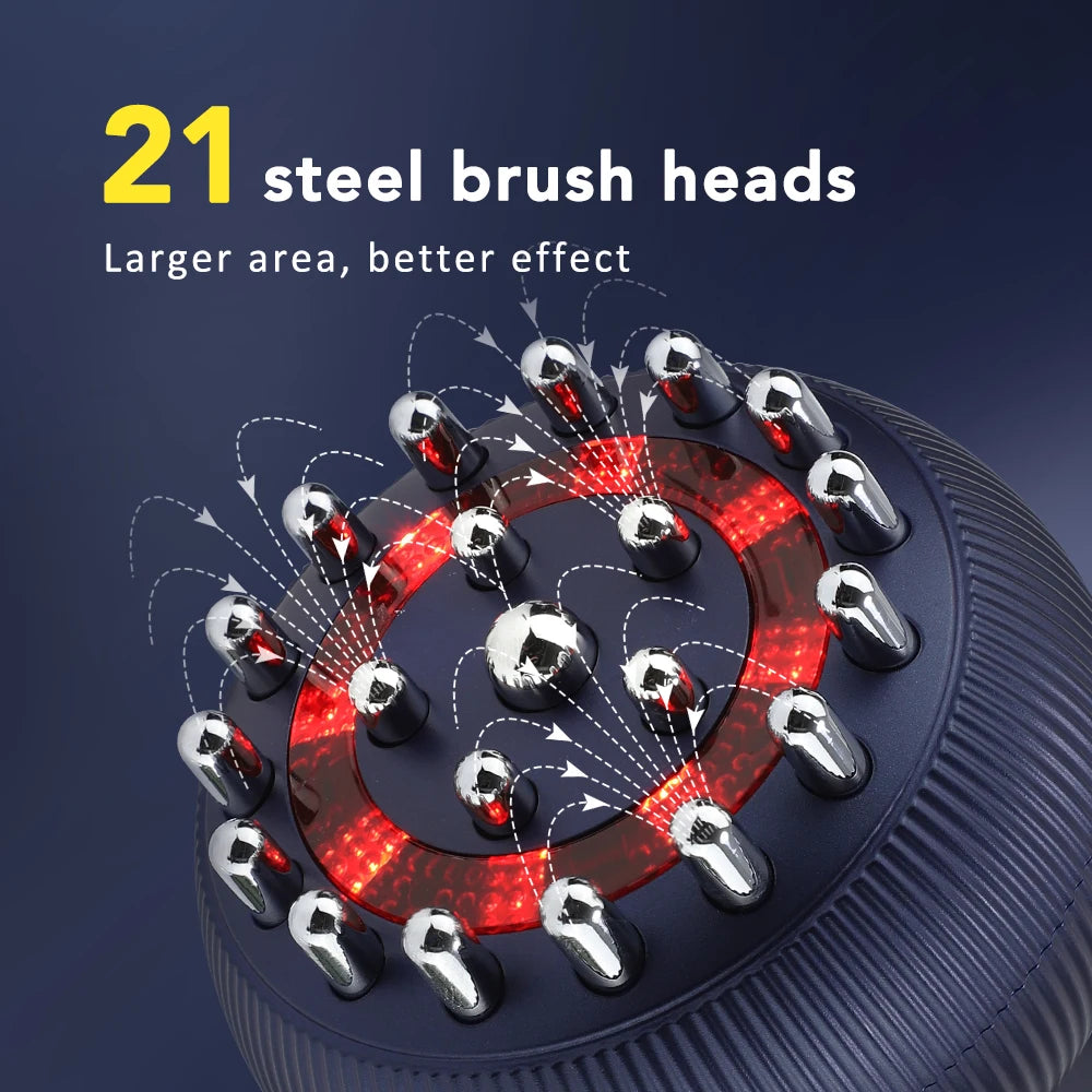 Hailicare Electric Meridian Massage Brush by Showlu Fashion Store, microcurrent guasha device for facial skincare and muscle relief.