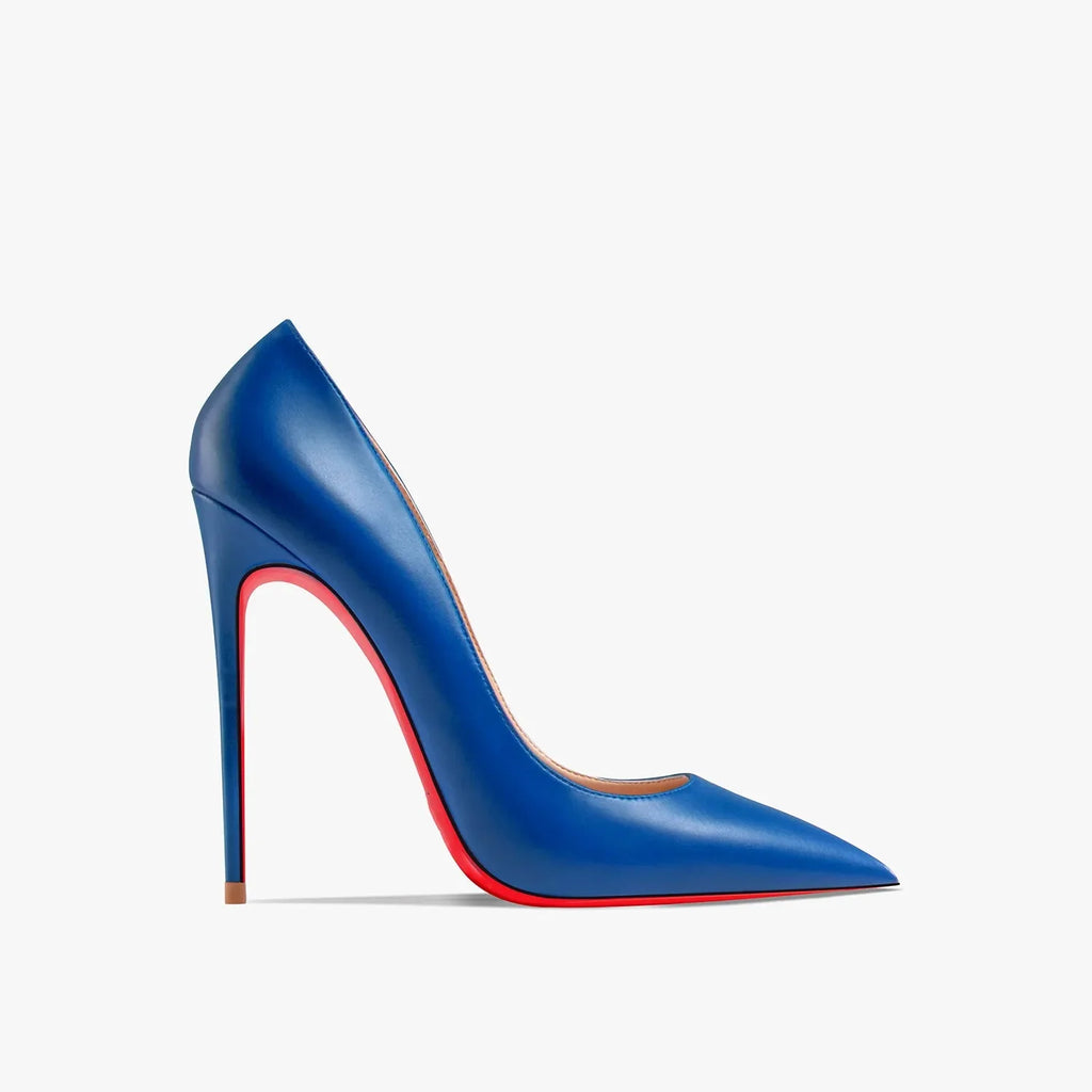 Red high heels for women, SHOWLU FASHION's 12cm pointed toe pumps with stylish design and sleek silhouette.