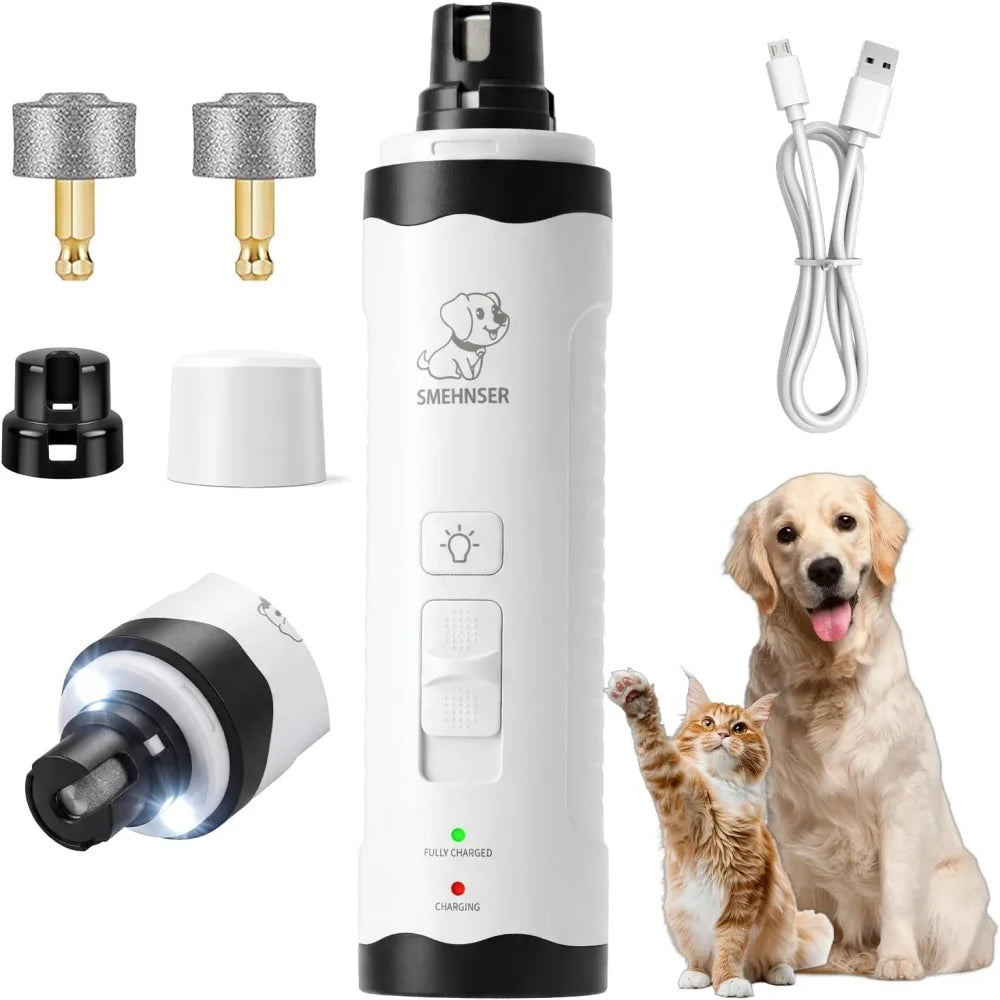 Pet nail grinder from Showlu Fashion Store, featuring a compact design with a grinding attachment for trimming pet nails.