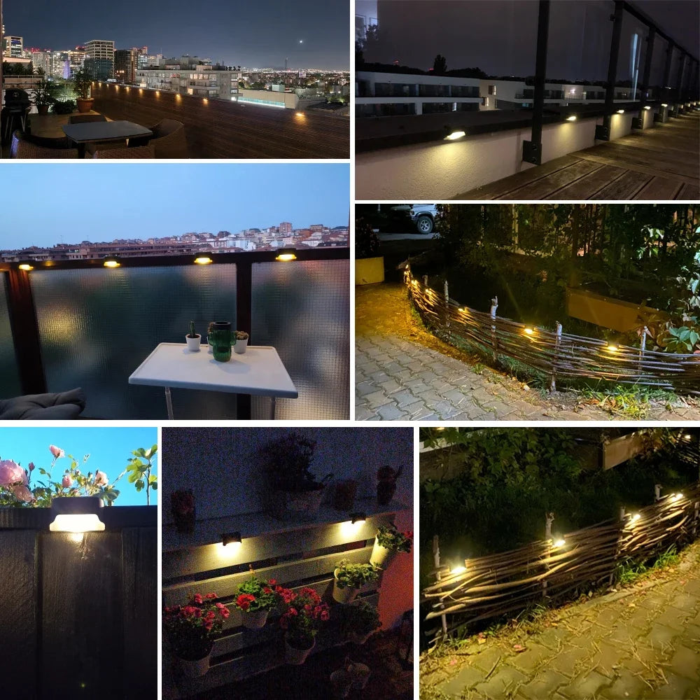 Solar LED stair step light by Showlu Smart General, IP65 waterproof outdoor light with auto on/off for safety and illumination.