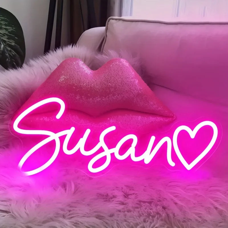 Custom LED neon sign by Showlu Smart General with bright, colorful lighting and modern design, perfect for home or office decor.