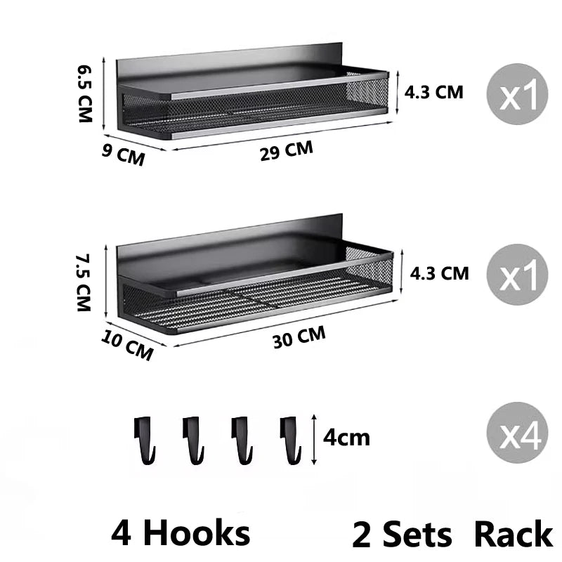 Showlu Smart General magnetic fridge organizer shelf with multiple compartments on a refrigerator door for storage and organization.