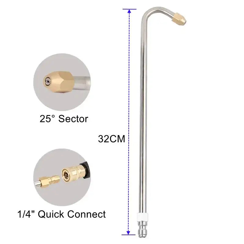 High pressure wash gun extension spray wand with adjustable nozzle for versatile cleaning tasks