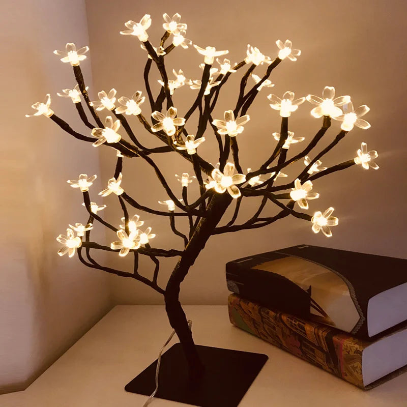 SHOWLU LED Rose Flower Table Lamp with stainless steel base and fairy night light, decorative floral design for indoor lighting.