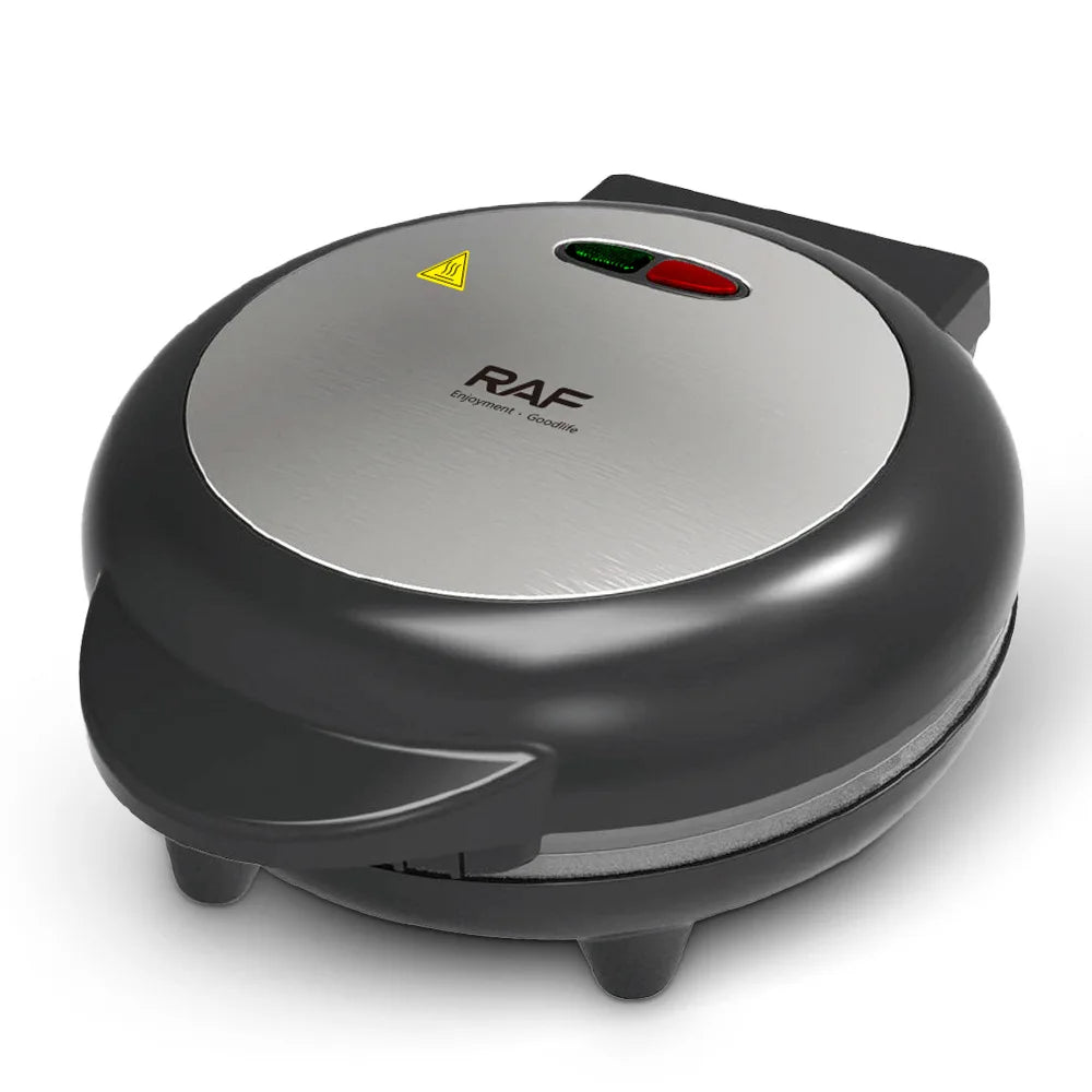 Showlu Smart General electric crepe and pizza maker with non-stick surface, 850W power for quick, even cooking.