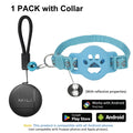 Showlu Smart General Pet GPS Tracker attached to a dog collar, showing real-time location tracking device for pets.