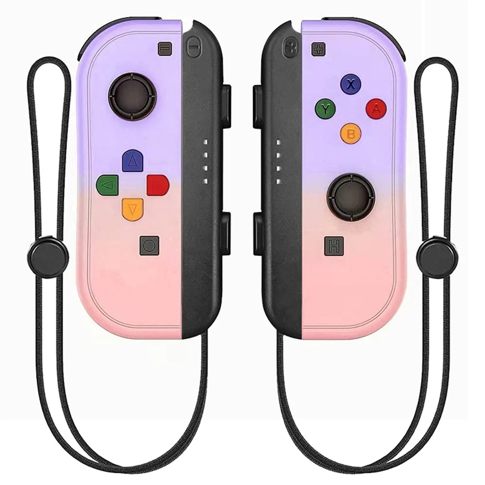 Wireless Showlu Joy Cons gamepad for Nintendo Switch, OLED, Lite with Bluetooth, vibration, turbo, and wake-up function.